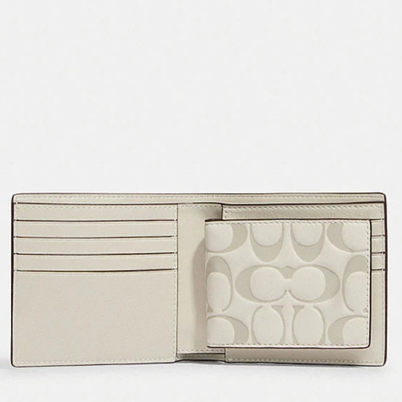 New! Boxed 3 in 1 Wallet in Signature Leather - Picture 2 of 3